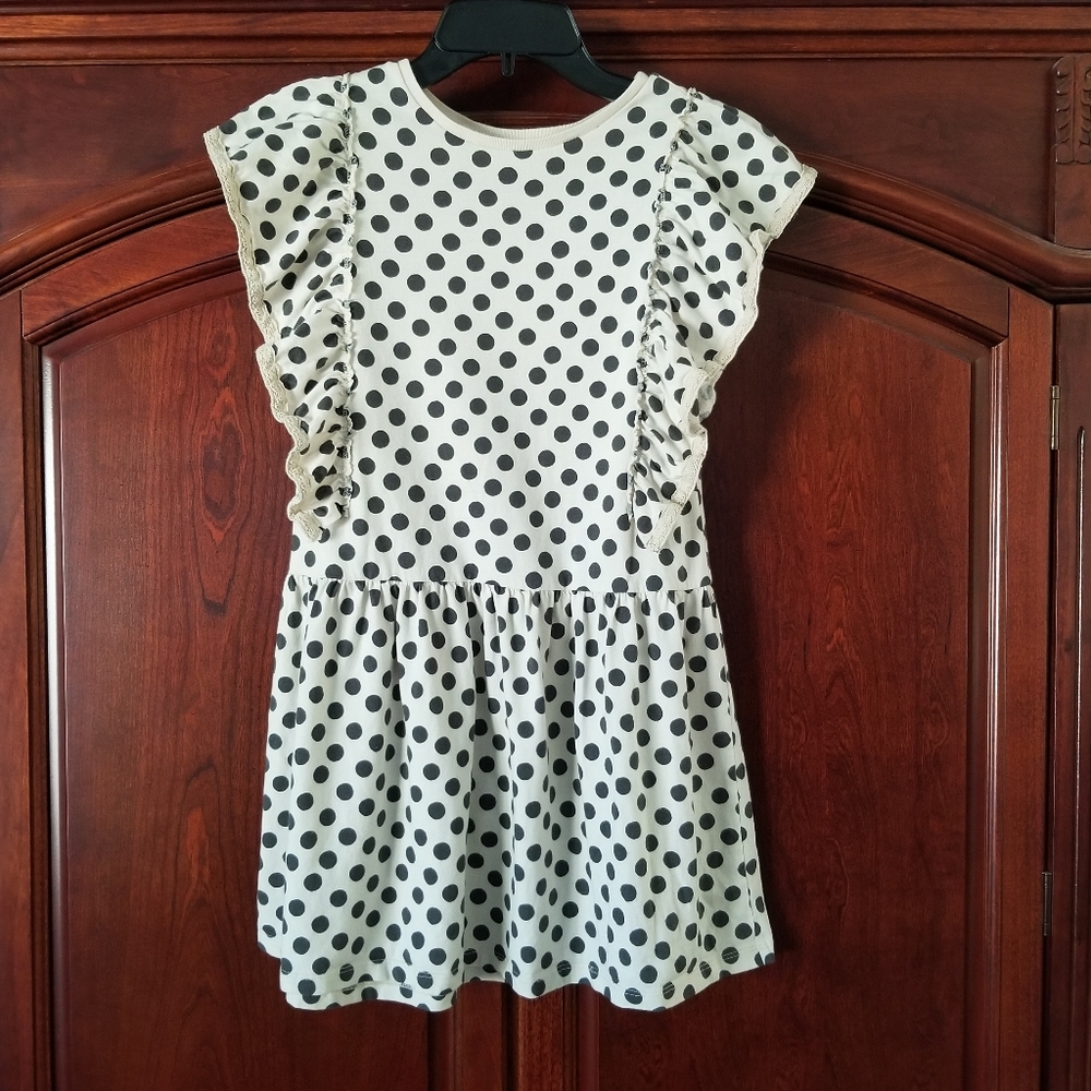Tea Collection Polka Dot Flutter Sleeve Dress Size 10